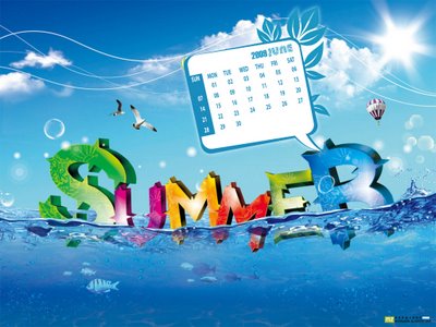Cool summer Desktop Wallpaper Calendar For June 2009.jpg